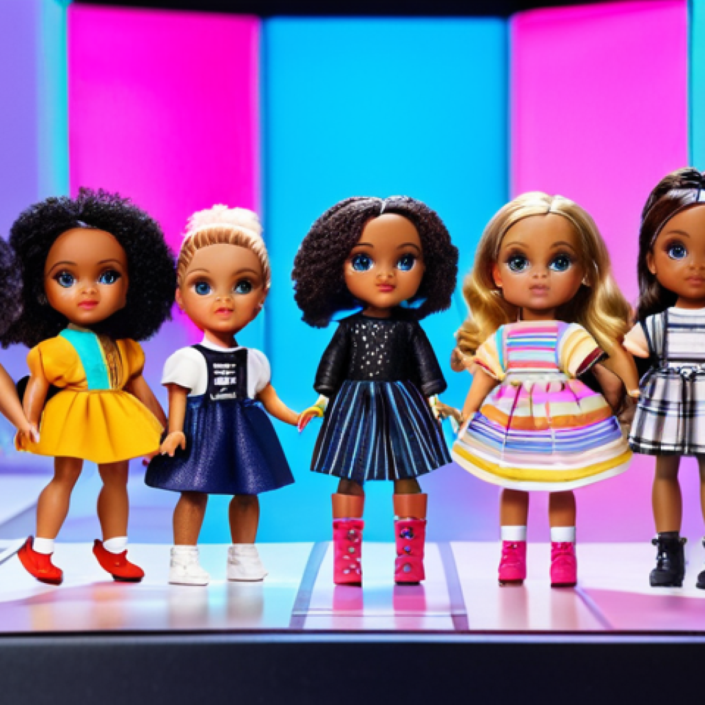 LOL Surprise! Fashion Show**

"A group of diverse, fully clothed LOL Surprise! dolls displayed on a miniature fashion runway. The dolls are wearing various trendy, age-appropriate outfits inspired by current fashion trends in Moscow. Background features a colorful, fun stage setup with flashing lights. Safe for work, appropriate content, professional, family-friendly, perfect anatomy, correct proportions, well-formed hands, natural pose."

**