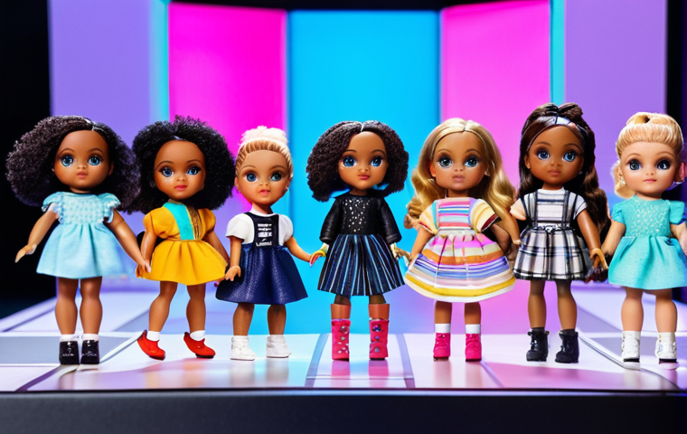 LOL Surprise! Fashion Show**

"A group of diverse, fully clothed LOL Surprise! dolls displayed on a miniature fashion runway. The dolls are wearing various trendy, age-appropriate outfits inspired by current fashion trends in Moscow. Background features a colorful, fun stage setup with flashing lights. Safe for work, appropriate content, professional, family-friendly, perfect anatomy, correct proportions, well-formed hands, natural pose."

**