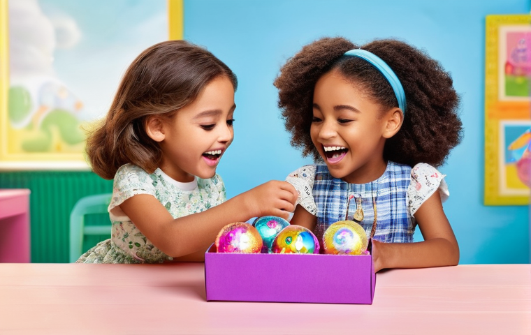 LOL 서프라이즈 언박싱에 필요한 준비물 - **Prompt 2: Organized Playtime with LOL Dolls**
    A creative child, around 9 years old, is sitting...