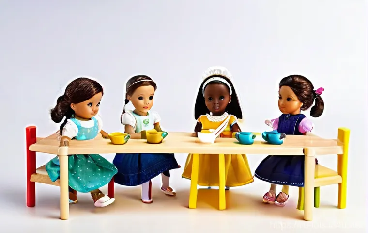 LOL 서프라이즈와 관련된 다양한 활용 사례 - **Prompt: A lively LOL Surprise doll exchange meeting among friends.**
    "An indoor scene depictin...