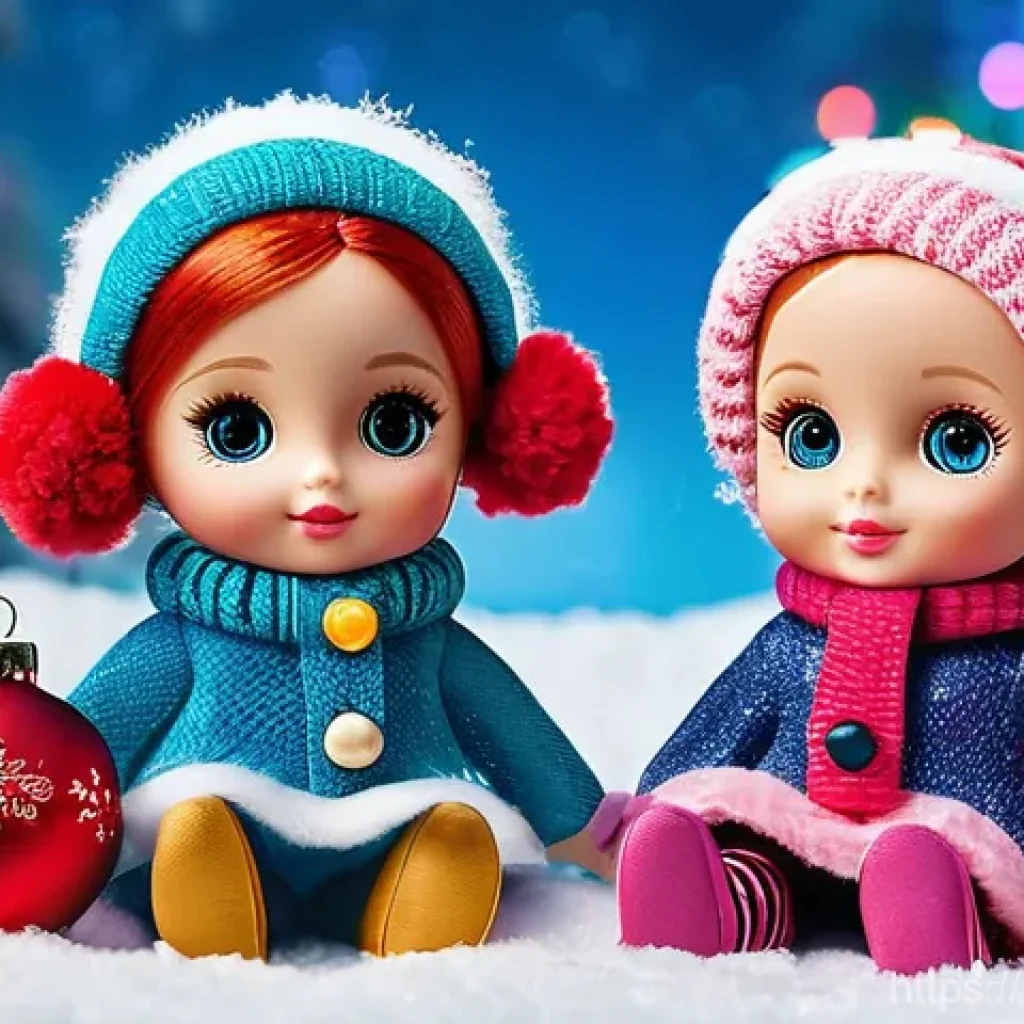 LOL 서프라이즈의 다양한 글로벌 트렌드 사례 - **Prompt: Festive Winter Wonderland with LOL Surprise Dolls**
    A vibrant, heartwarming image of t...