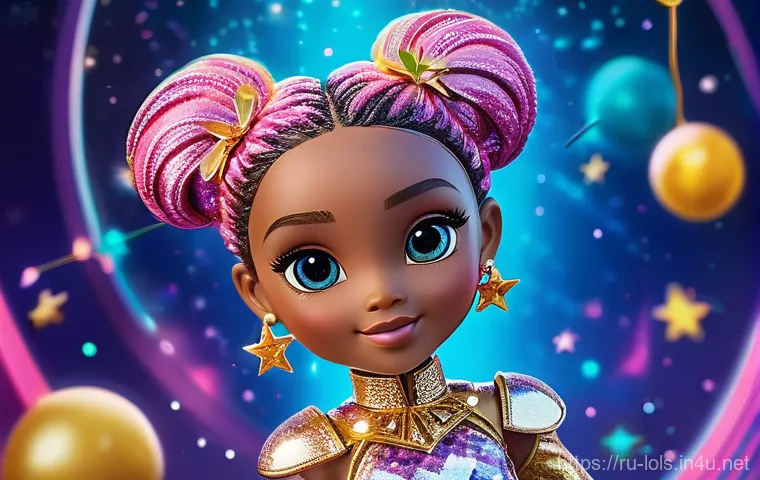 LOL 서프라이즈의 팬덤 아트 경연 대회 - Cosmic Carnival Starlet LOL Surprise Doll**

A dynamic, full-body digital illustration of a cheerful...