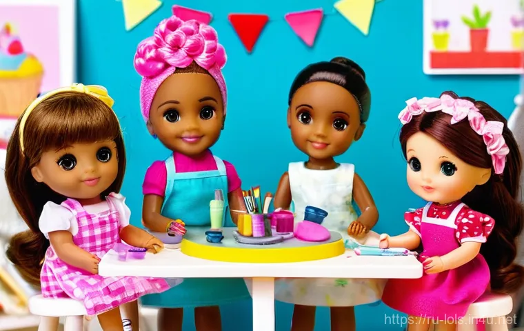 LOL 서프라이즈와 관련된 비즈니스 기회 - **Prompt:** A focused, female LOL Surprise doll collector in her late 30s is meticulously examining ...