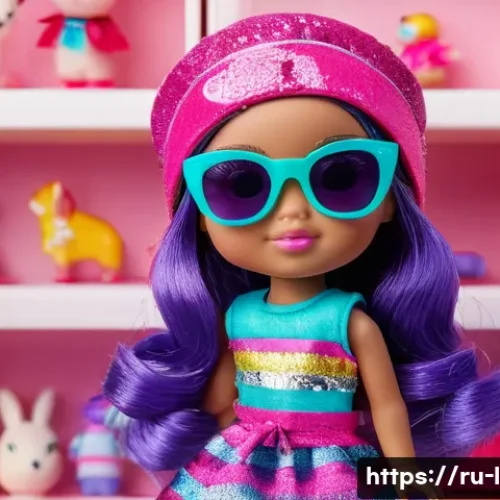 Home 30 LOL 서프라이즈의 캐릭터별 의상 디자인 - A vibrant LOL Surprise doll wearing colorful, bold clothing in bright pink, turquoise, and purple sh...