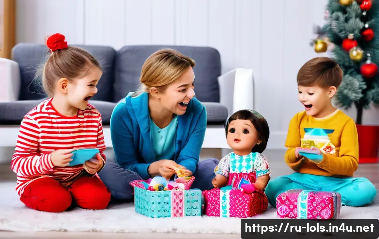LOL 서프라이즈의 경제적 성공 요인 - A vibrant and detailed scene of children unboxing LOL Surprise dolls in a cozy Russian living room d...