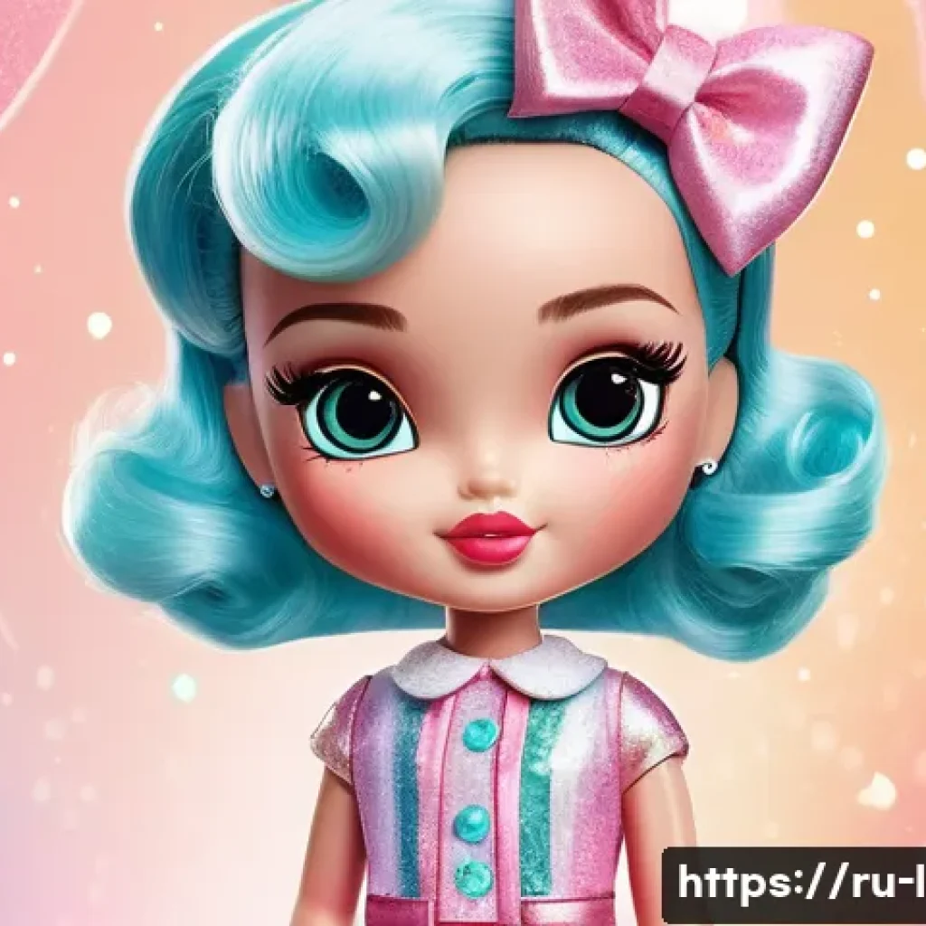 LOL 서프라이즈의 비공식 팬 아트 사례 - A vibrant fan-art illustration of a LOL Surprise doll reimagined as a retro vintage fashion icon, we...