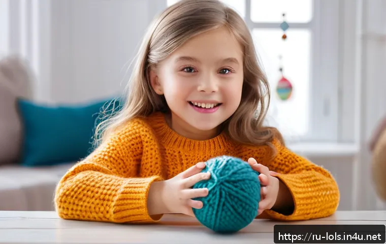 LOL 서프라이즈의 시장 점유율 변화 - A young Russian girl, around 6 years old, wearing colorful casual clothes and a warm knitted sweater...