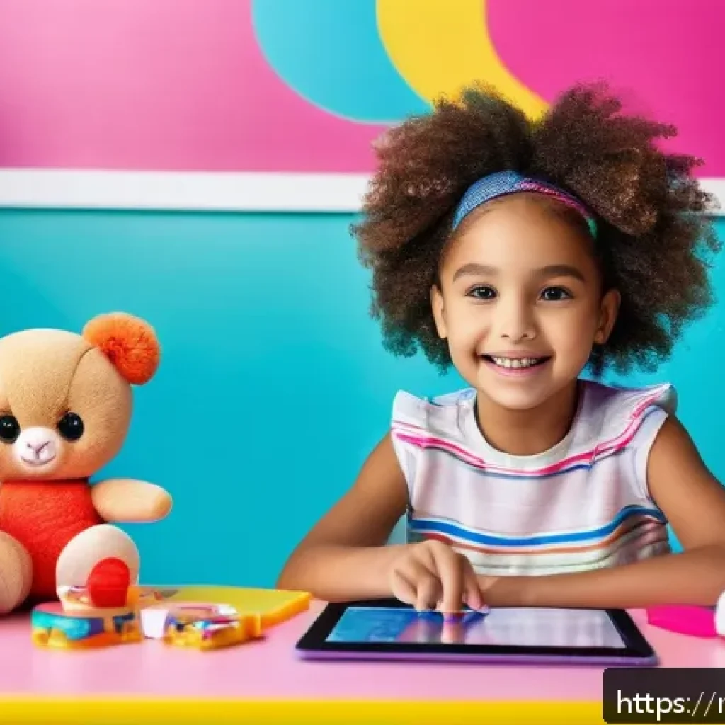 LOL 서프라이즈의 소비자 참여와 팬 콘텐츠 활용 - A joyful young girl wearing colorful casual clothes, sitting at a bright playroom table surrounded b...