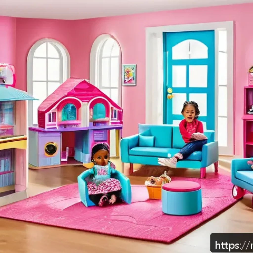 LOL 서프라이즈 플레이 세트 비교 - A vibrant and detailed scene featuring a LOL Surprise House playset for children aged 5 and up, show...