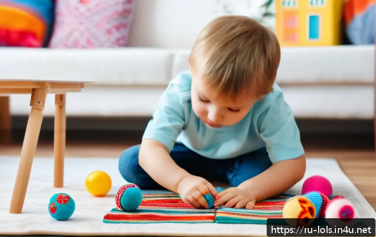 LOL 서프라이즈의 교육용 활용 사례 - A detailed scene of a young Russian child aged 4 to 6, sitting at a bright, organized play table in ...