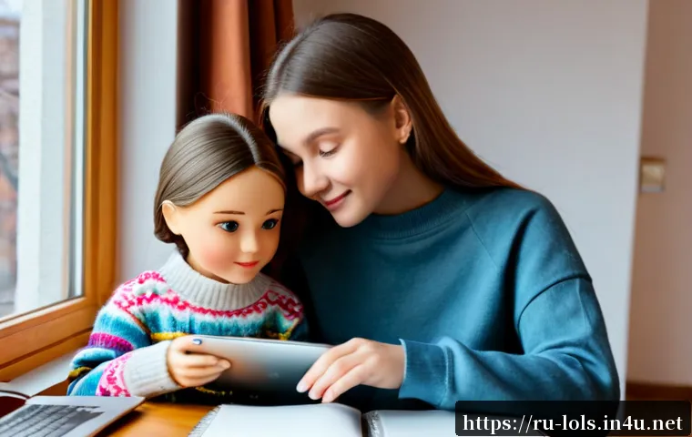 LOL 서프라이즈와 관련된 온라인 커뮤니티 - Photorealistic cozy Moscow apartment desk scene, a Russian mother and teenage daughter wearing casua...